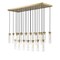 Z-Lite Beau Linear Chandelier, 23-Light, 18 In.W x 54 In.L x 12.75 In.H, Rubbed Brass/Clear 740P-23L-RB - alternate 3